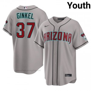 Youth Kevin Ginkel #37 Arizona Diamondbacks Gray Elite Baseball Jersey| Stitched Authentic 487DsE52