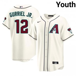 Youth Lourdes Gurriel Jr. #12 Arizona Diamondbacks Cream Elite Baseball Jersey| Stitch Authentic o2q25W47