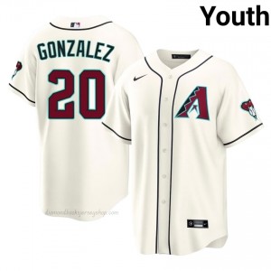 #20 Luis Gonzalez Cream On-Field Style Baseball Jersey | Youth Authentic Diamondbacks MLB Apparel Q2xqK048