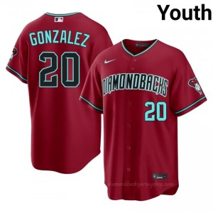 Youth Luis Gonzalez #20 Arizona Diamondbacks Crimson Elite Baseball Jersey| Stitched Authentic V7C70a96