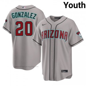 Luis Gonzalez #20 Gray Baseball Jersey | Youth ARI Diamondbacks Premium MLB Uniform 687q3x88