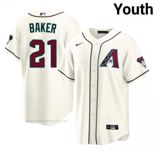 #21 Luken Baker Cream On-Field Style Baseball Jersey | Youth Authentic Diamondbacks MLB Apparel 6yb78121