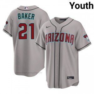 Luken Baker #21 Gray Baseball Jersey | Youth ARI Diamondbacks Premium MLB Uniform 72wQ1418
