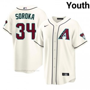 Youth Michael Soroka #34 Arizona Diamondbacks Cream Elite Baseball Jersey| Stitch Authentic 12d3A474