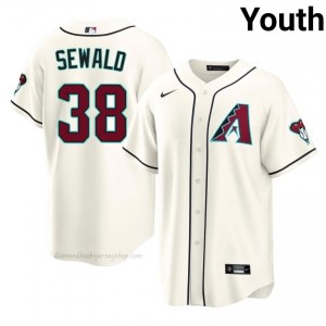 Paul Sewald #38 Cream Baseball Jersey | Youth ARI Diamondbacks Premium MLB Uniform hk37v668