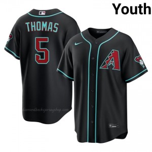 D-Backs Alek Thomas #5 Black Youth Premium Jersey | MLB Collectible Baseball Uniform GFIMn839