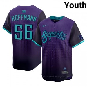 D-Backs Andrew Hoffmann #56 Purple Youth City Connect Premium Jersey | MLB Collectible Baseball Uniform 133FxG44