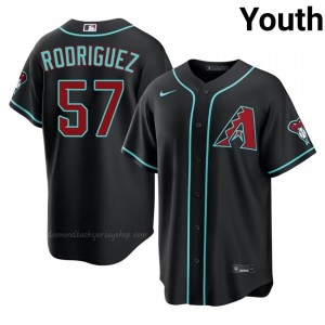 D-Backs Eduardo Rodriguez #57 Black Youth Premium Jersey | MLB Collectible Baseball Uniform pWrM6m55