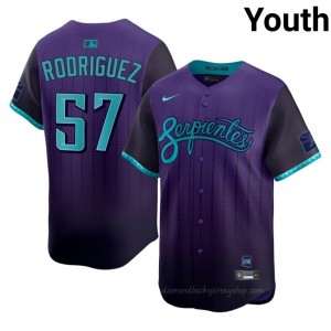 Eduardo Rodriguez #57 Purple Baseball City Connect Jersey | Youth ARI Diamondbacks Premium MLB Uniform Uc261R53