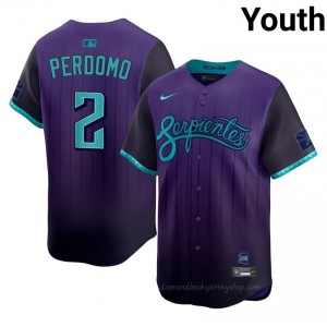 #2 Geraldo Perdomo Purple On-Field Style Baseball City Connect Jersey | Youth Authentic Diamondbacks MLB Apparel N3Ph6L70