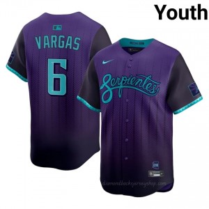 Youth Ildemaro Vargas #6 Arizona Diamondbacks City Connect Purple Elite Baseball Jersey| Stitch Authentic W5rvmN79