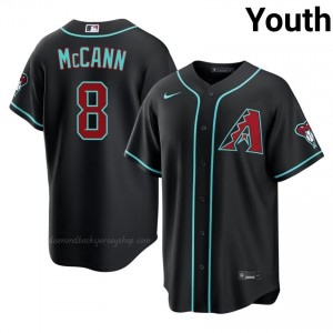 #8 James McCann Black On-Field Style Baseball Jersey | Youth Authentic Diamondbacks MLB Apparel 3yO27s37