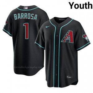 Jorge Barrosa #1 Black Baseball Jersey | Youth ARI Diamondbacks Premium MLB Uniform 050E8093
