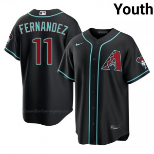 #11 Jose Fernandez Black On-Field Style Baseball Jersey | Youth Authentic Diamondbacks MLB Apparel og44Aj32