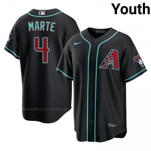 Ketel Marte #4 Black Baseball Jersey | Youth ARI Diamondbacks Premium MLB Uniform YR65Ga85